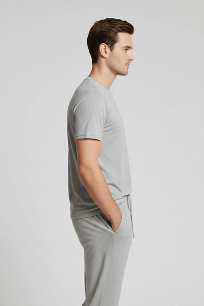 Men's Short Sleeve Basic Flexible Lycra Viscose T-shirt MAN01