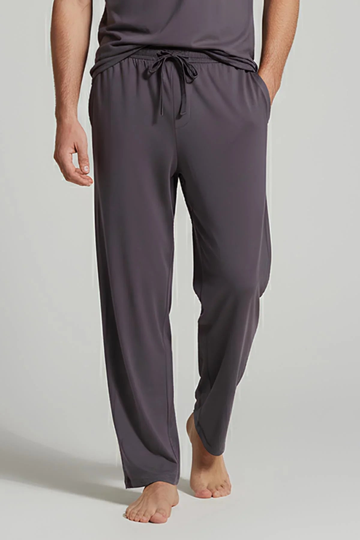 Men's Long Pocket Flexible Lycra Viscose Pajama Bottoms MAN02