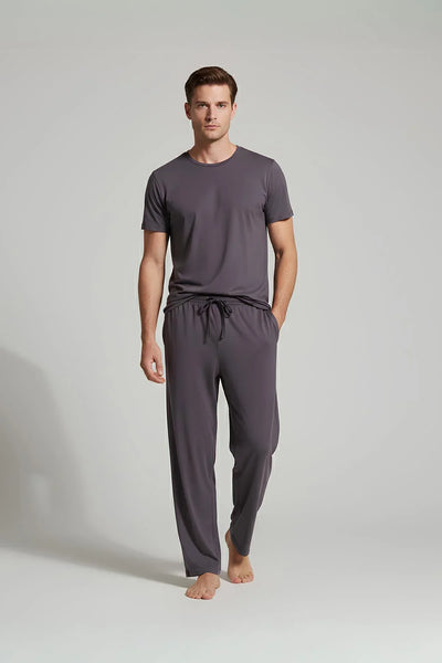 Men's Long Pocket Flexible Lycra Viscose Pajama Bottoms MAN02