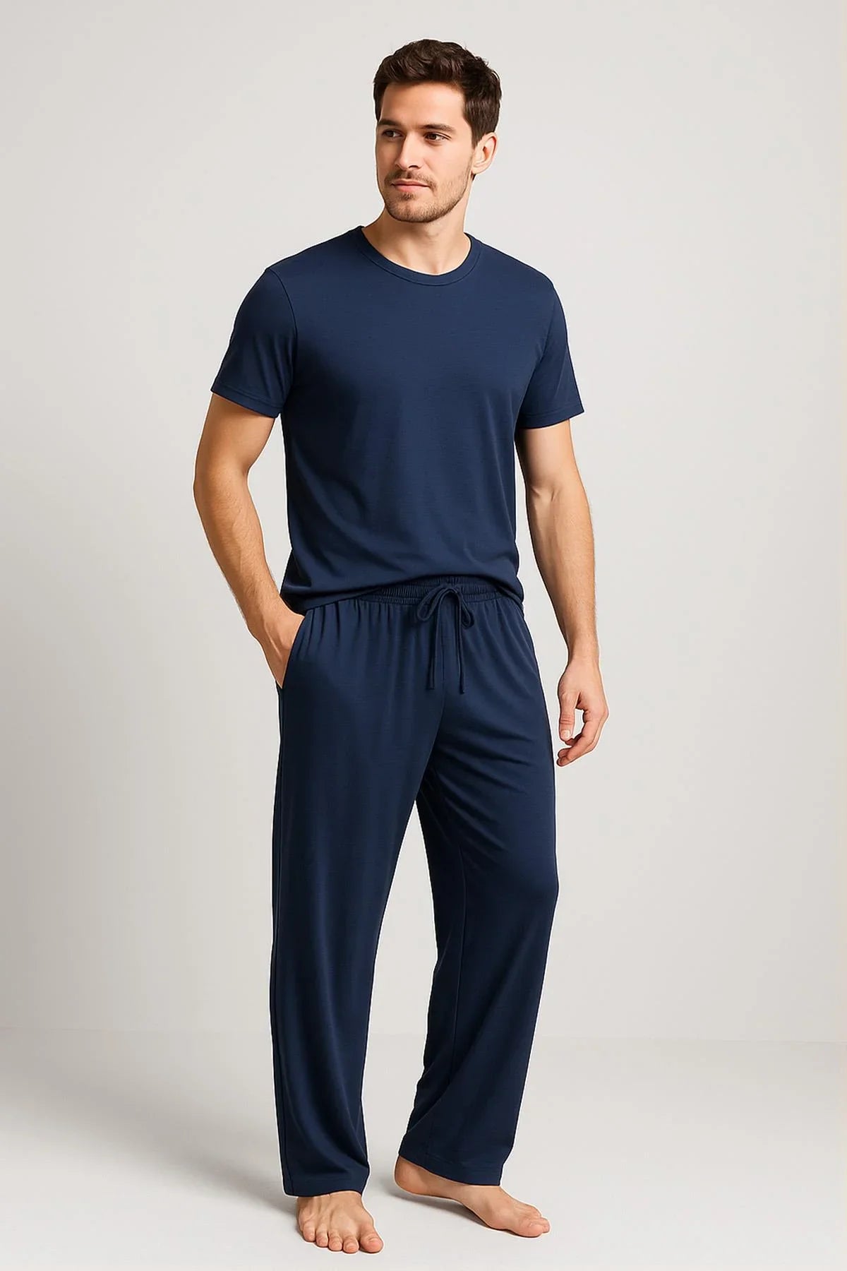 Erkek Uzun Cepli Esnek Likralı Viskoz Pijama Altı MAN02 - Artış Collection