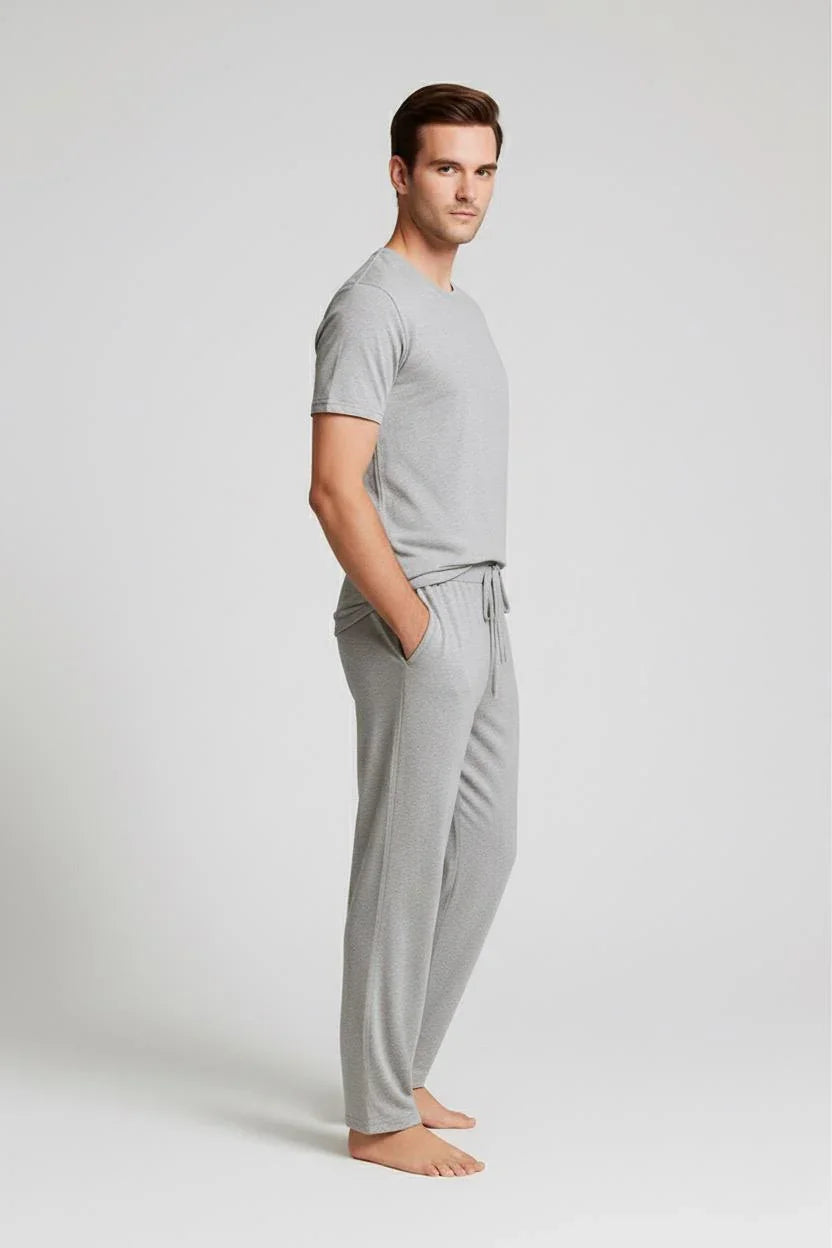 Men's Long Pocket Flexible Lycra Viscose Pajama Bottoms MAN02