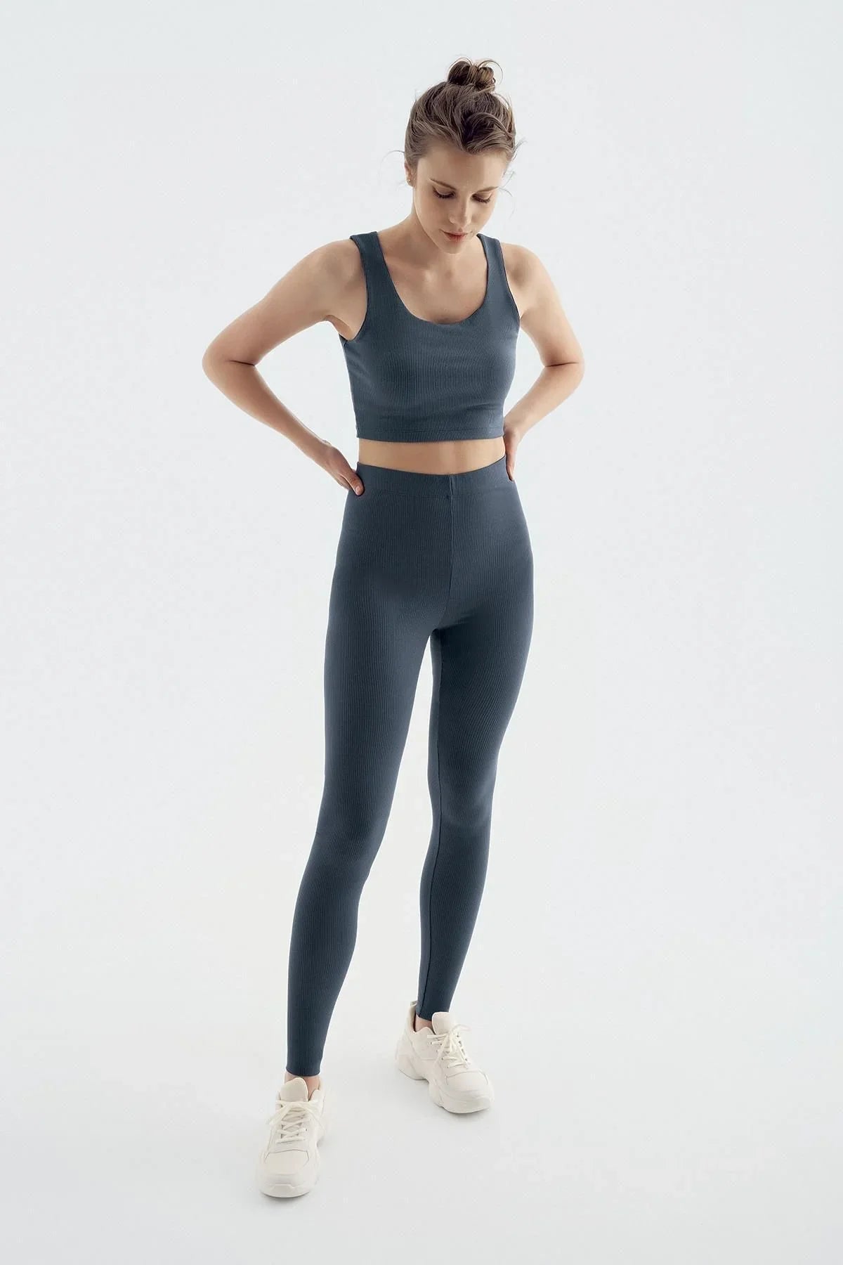 Fitilli Termal Şardonlu Sıcak Tutan Yüksel Bel Esnek Tayt F14