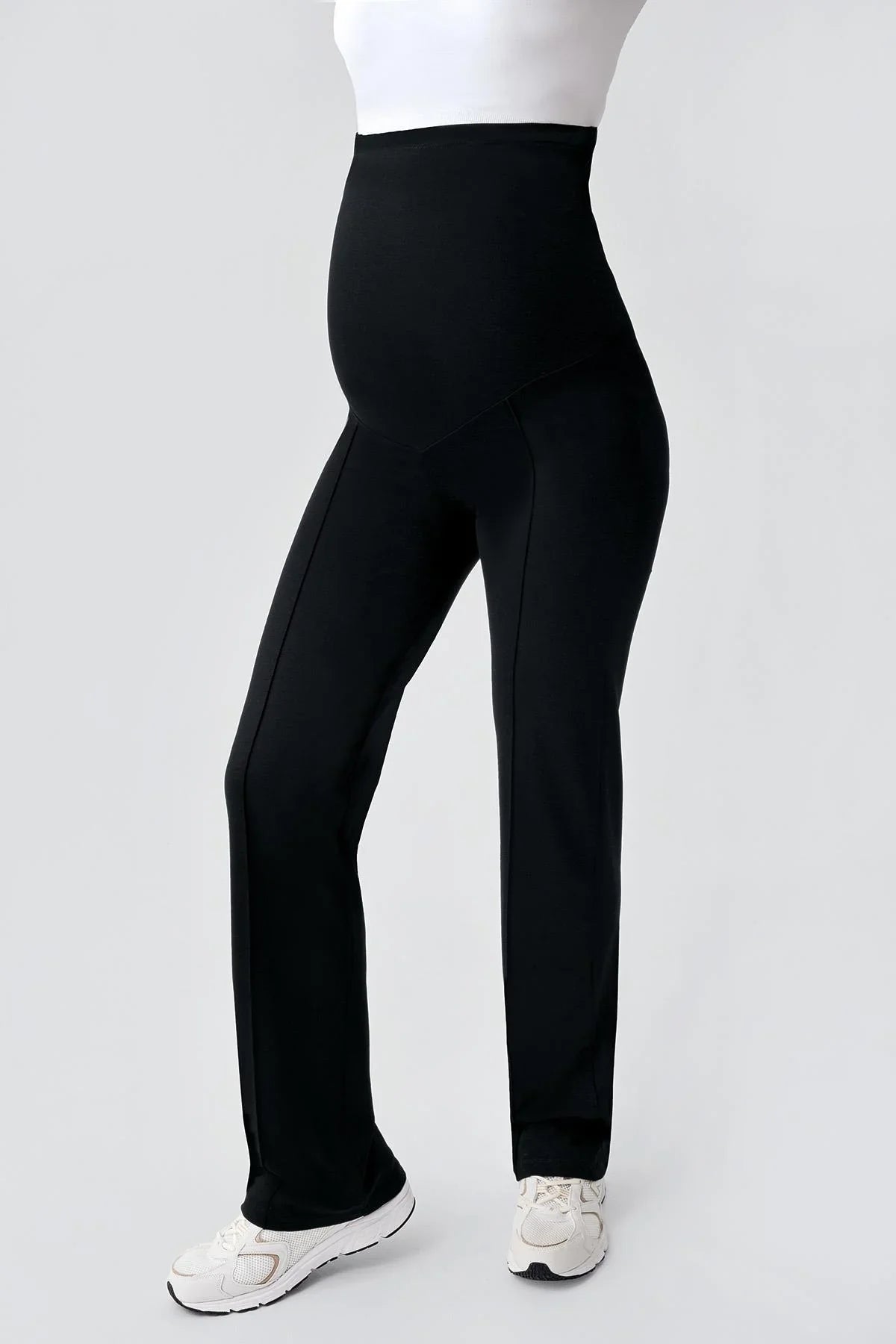 Straight Leg Adjustable Waist Jersey Soft Viscose Flexible Maternity Trousers VTP03