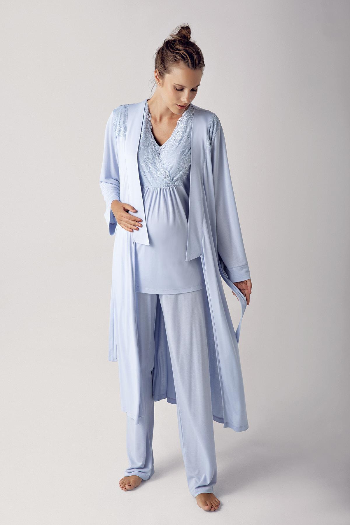 Kadın Esnek Viskon Sabahlık Pijama Takımı 13304 - Artış Collection