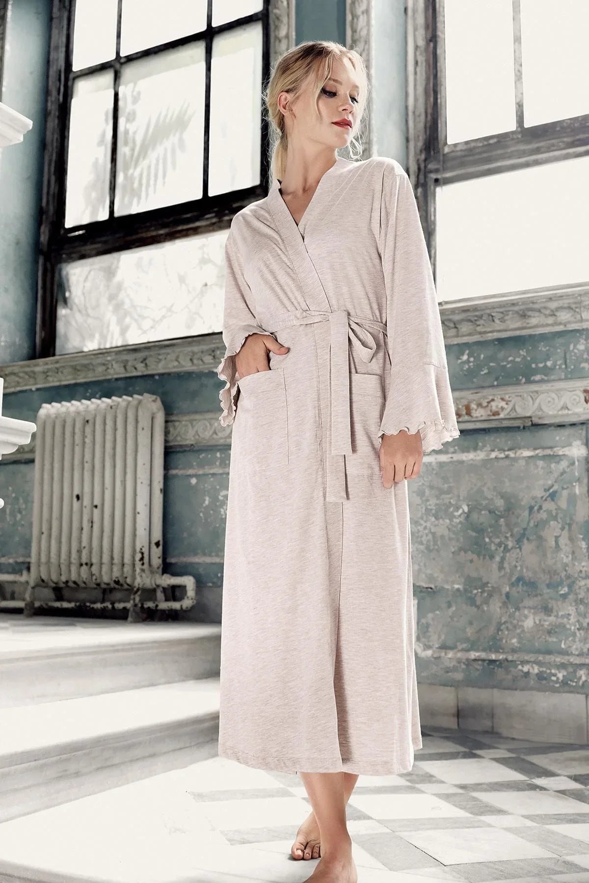 Kadın Pamuklu  Sabahlık 13502