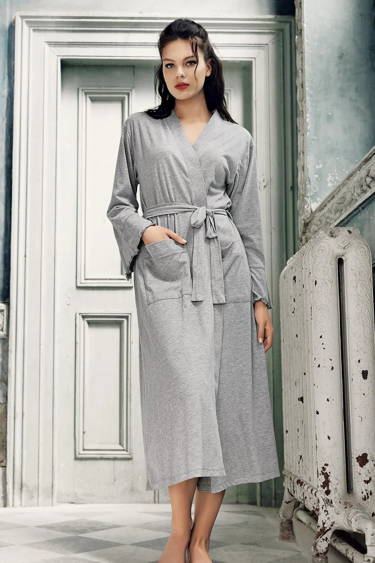 Kadın Pamuklu  Sabahlık 13502