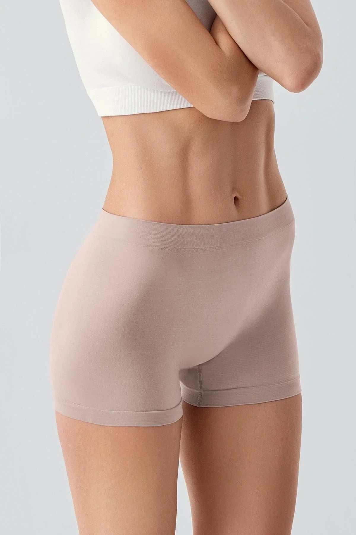 Kadın Seamless 3'lü Paket (Dikişsiz) Yüksek Bel Boxer 27B01 - Artış Collection
