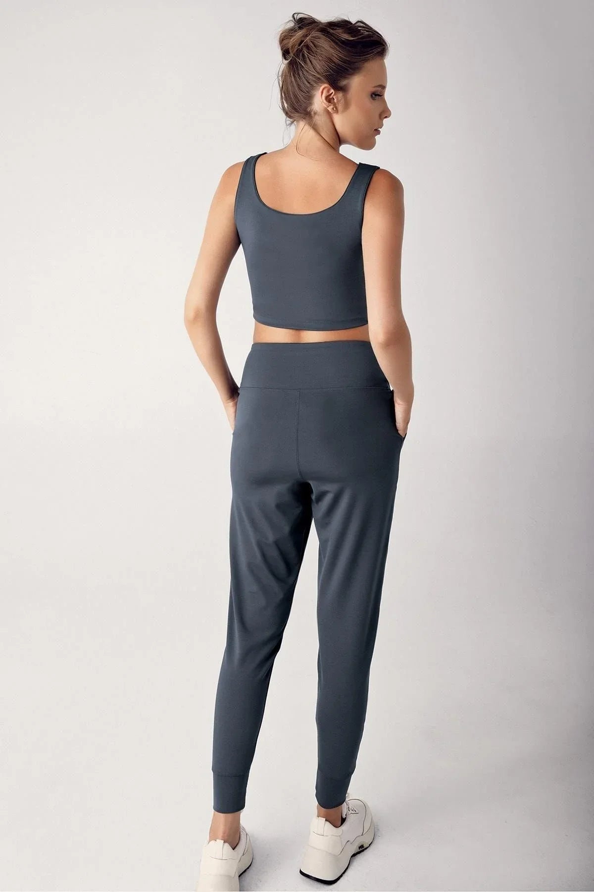 Women's High Waist Pocket Jogger Sweatpants E01