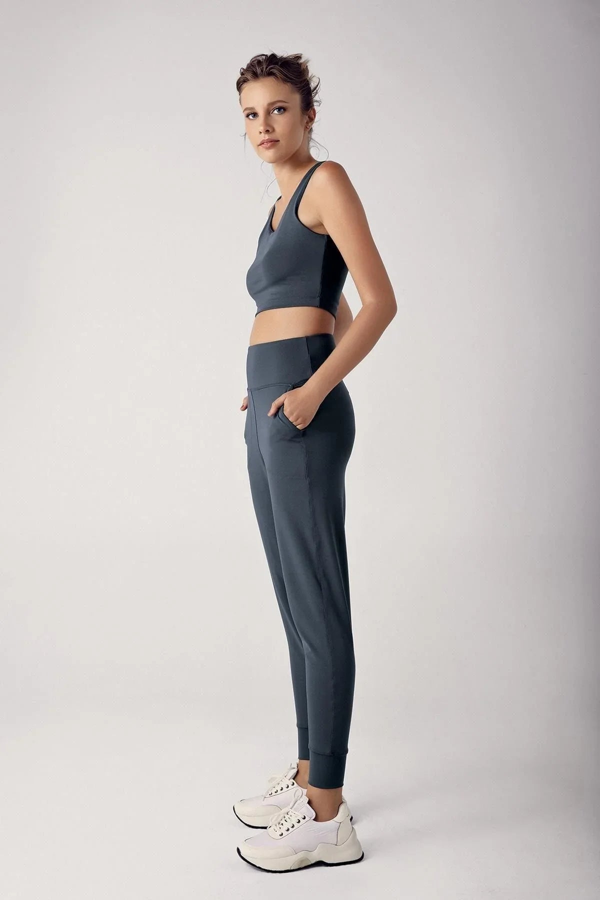 Women's High Waist Pocket Jogger Sweatpants E01