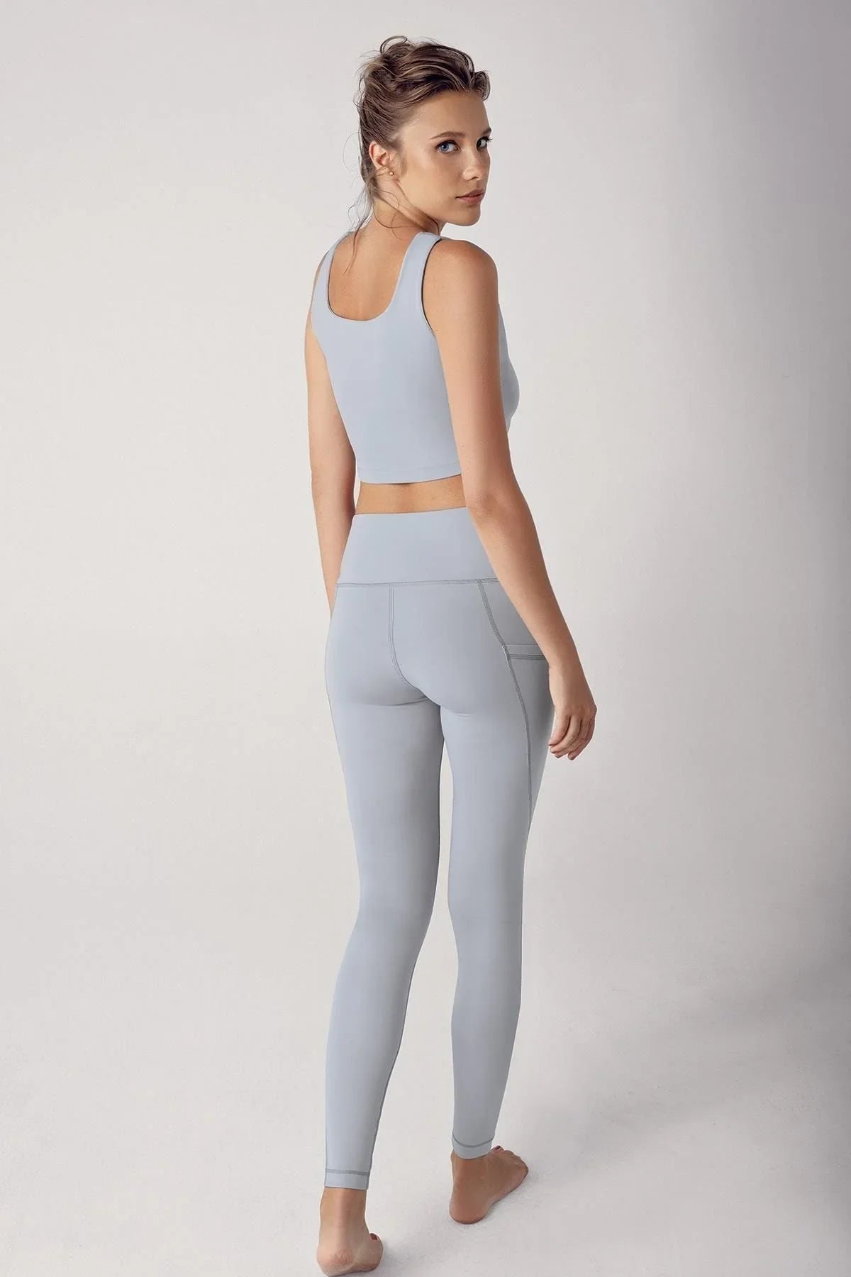 Kadın Yüksek Bel Cepli Spor Tayt T09