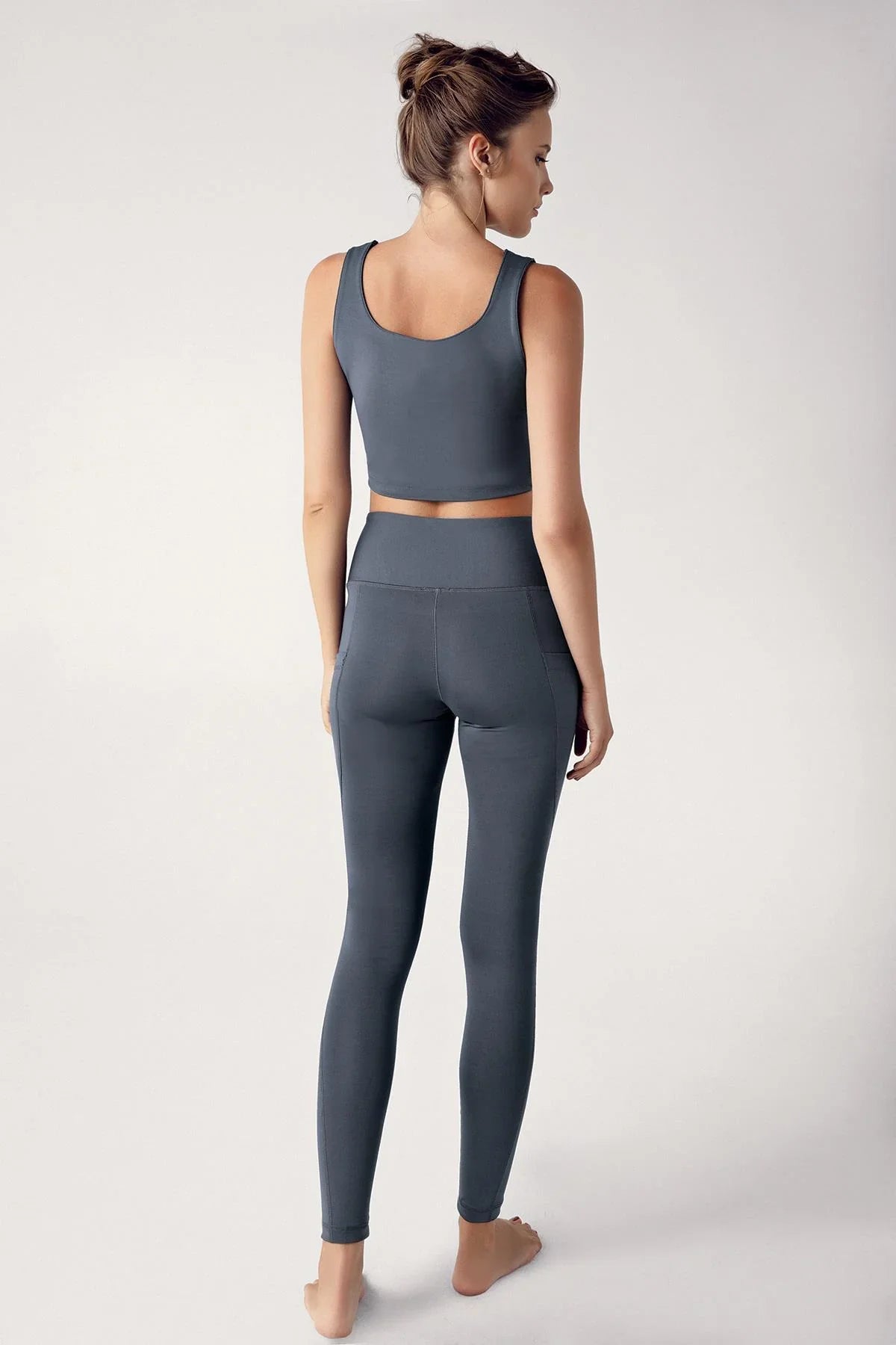 Kadın Yüksek Bel Cepli Spor Tayt T09