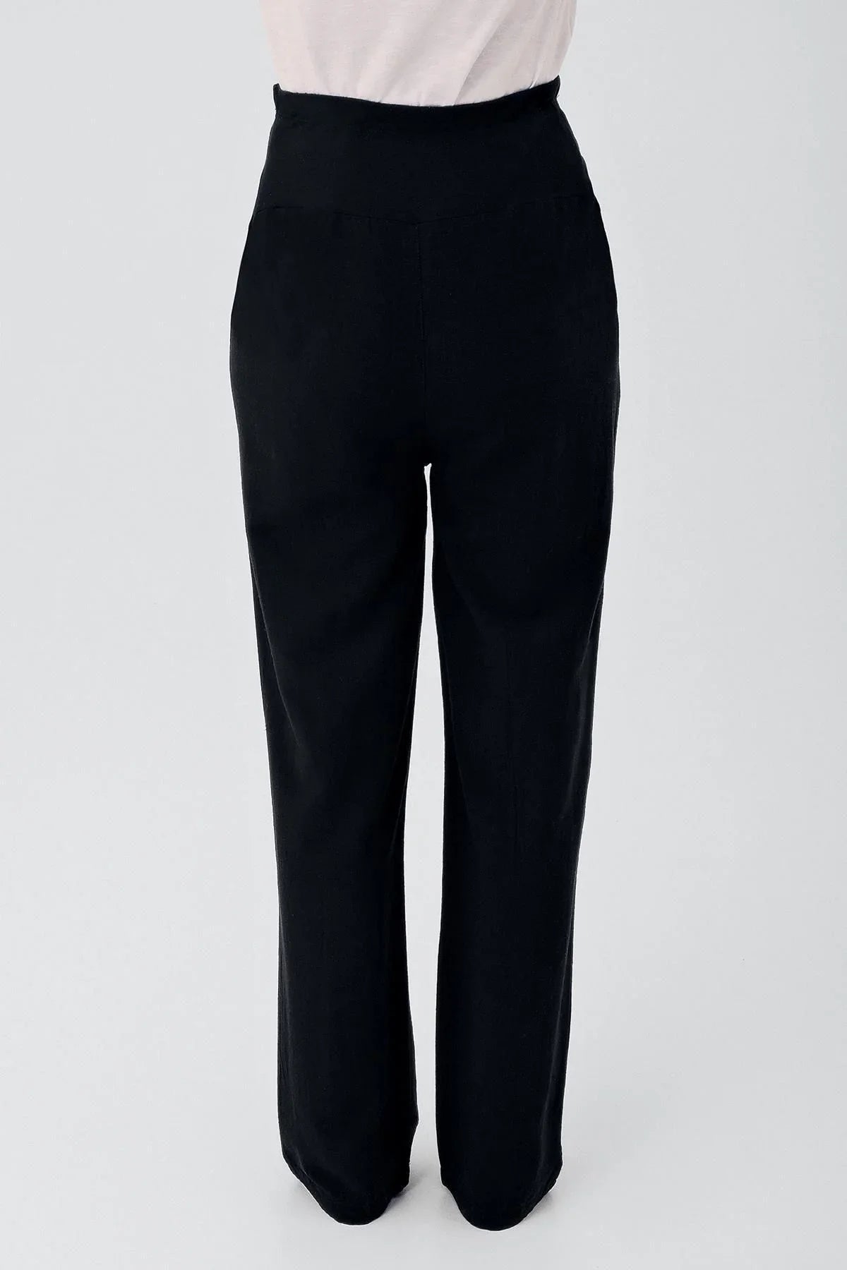 Keten Ayarlanabilir Yüksek Bel Hamile Pantolon K201