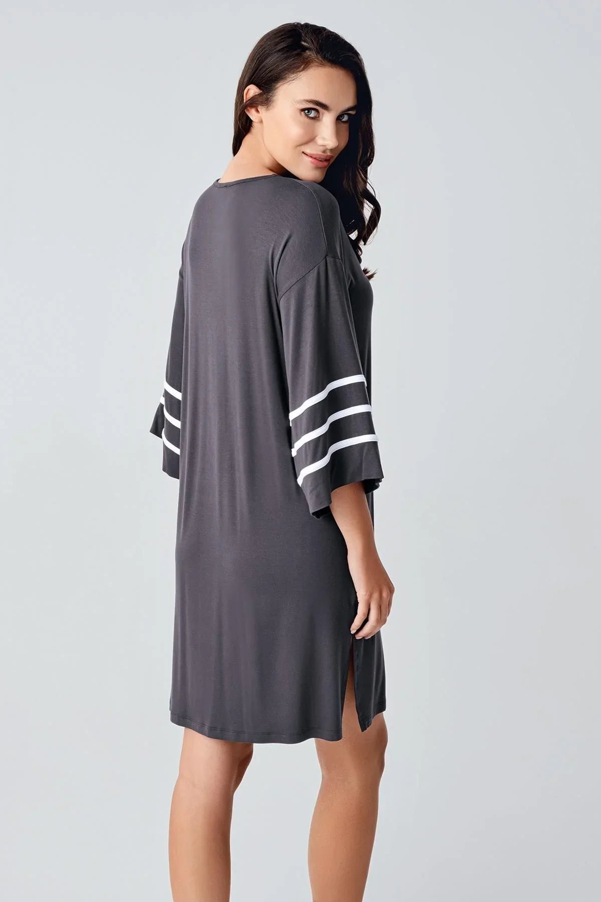 Kısa Kollu Esnek Viskoz Gecelik 21111