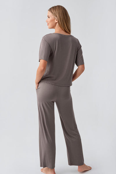 Kısa Kollu Esnek Viskoz Pijama Takım 18215
