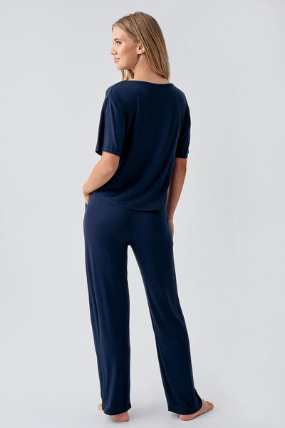 Kısa Kollu Esnek Viskoz Pijama Takım 18215