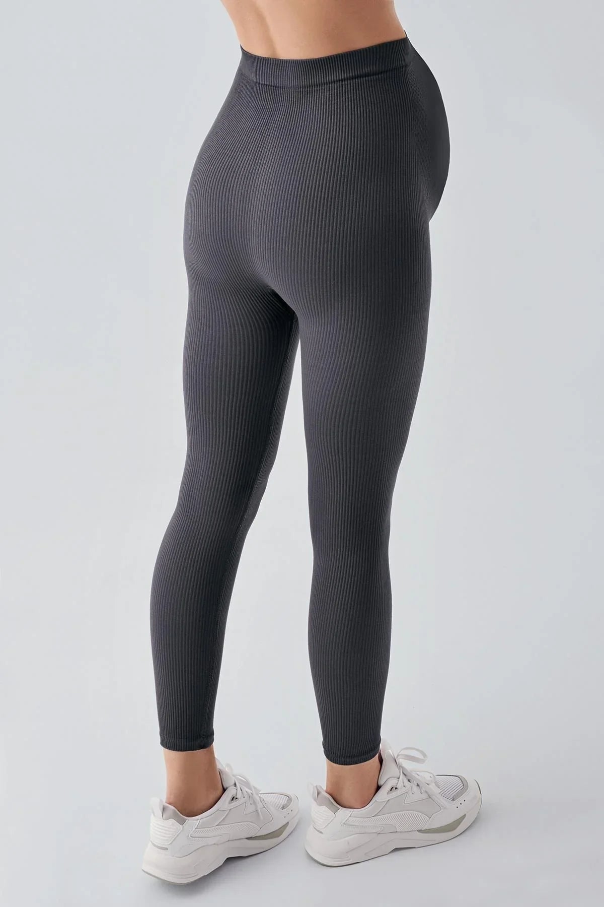 Seamless (Dikişsiz) Fitilli Yüksek Bel Toparlayıcı Ekstra Esnek Spor Hamile Tayt 26FS2