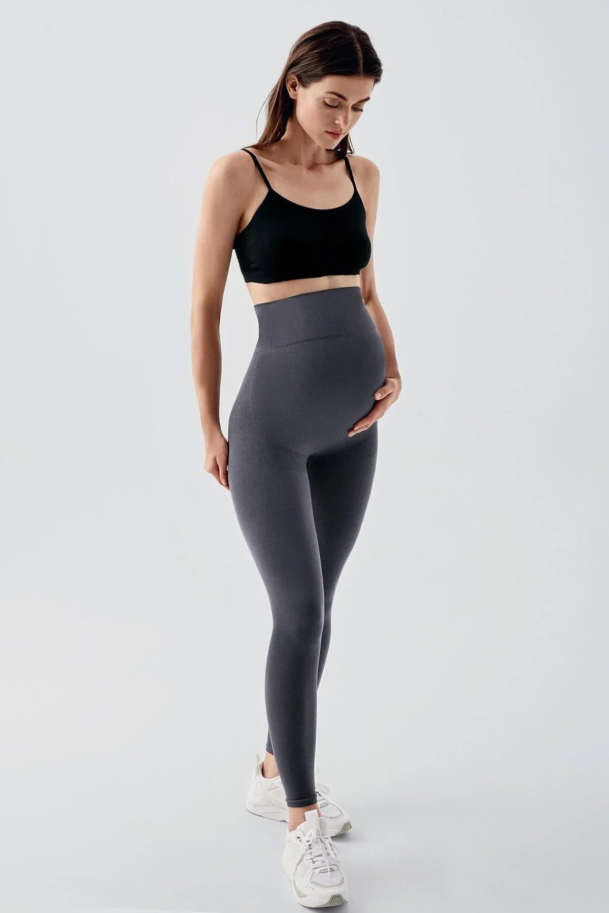 Seamless (Dikişsiz) Yüksek Bel Toparlayıcı Ekstra Esnek Spor Hamile Tayt 26TS1