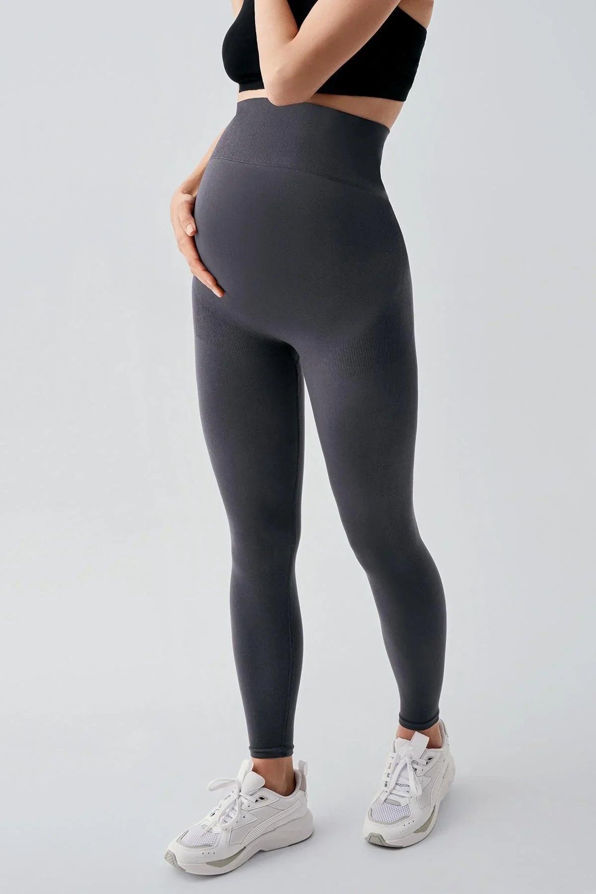 Seamless (Dikişsiz) Yüksek Bel Toparlayıcı Ekstra Esnek Spor Hamile Tayt 26TS1