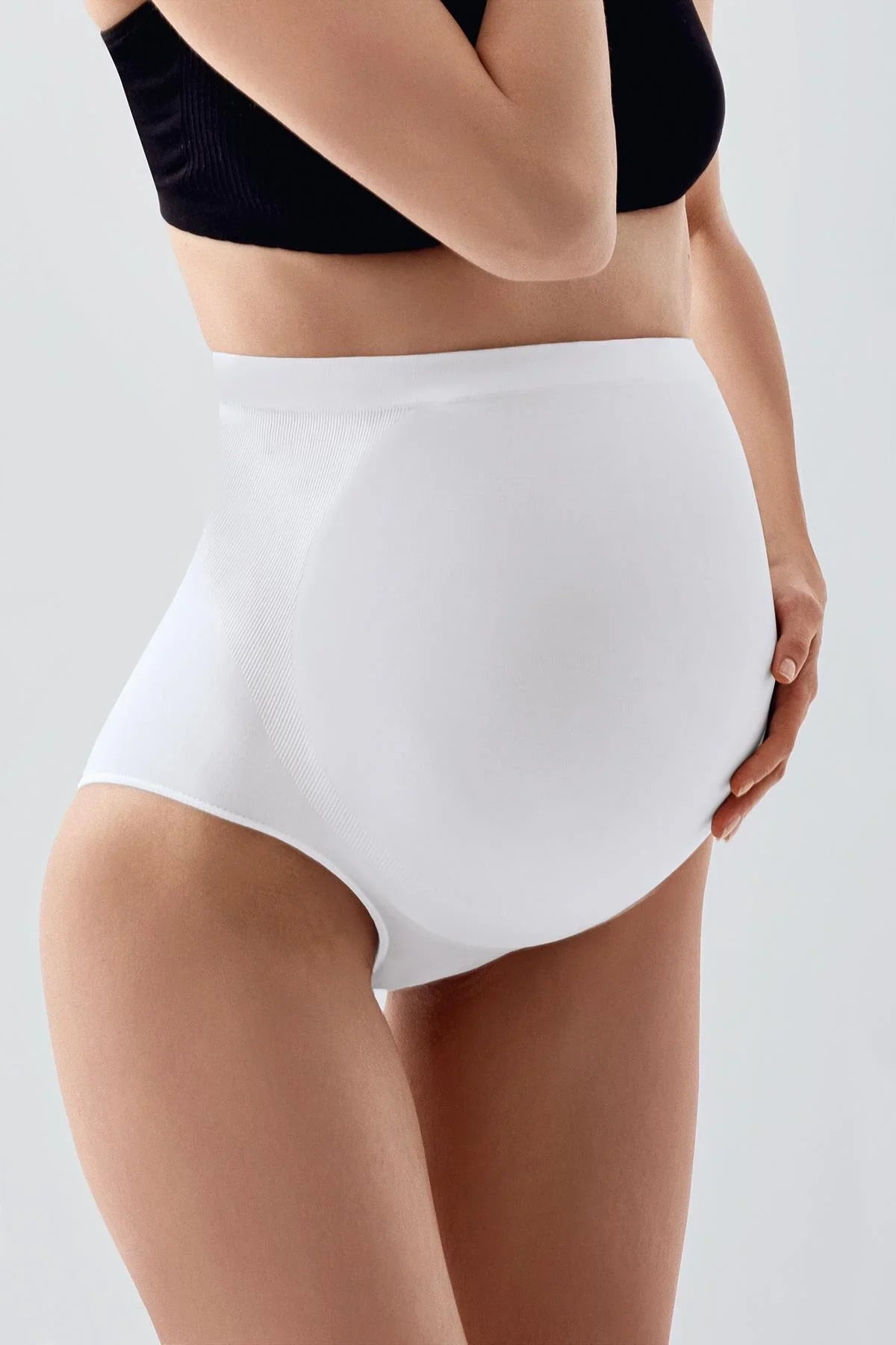 Seamless (Dikişsiz) Yumuşak Dokulu Esnek Hamile Külodu 2'li Paket 27K03