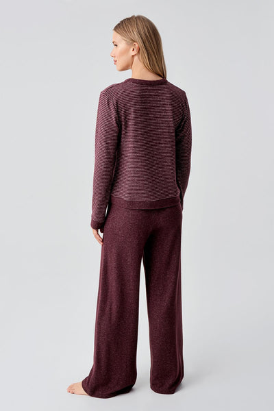 Uzun Kollu Düğmeli Esnek Yumuşak Dokulu Viskoz Pijama Takım 18204